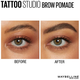 Maybelline brow in use application showing precise strokes and natural blending
