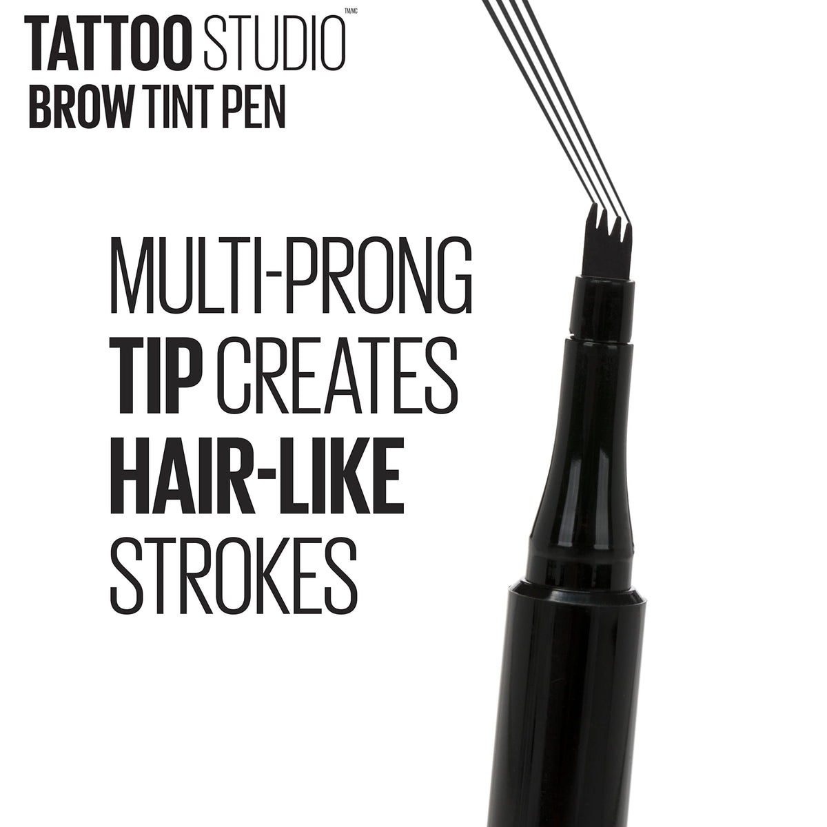 Maybelline TattooStudio application on brow creating realistic filled arches