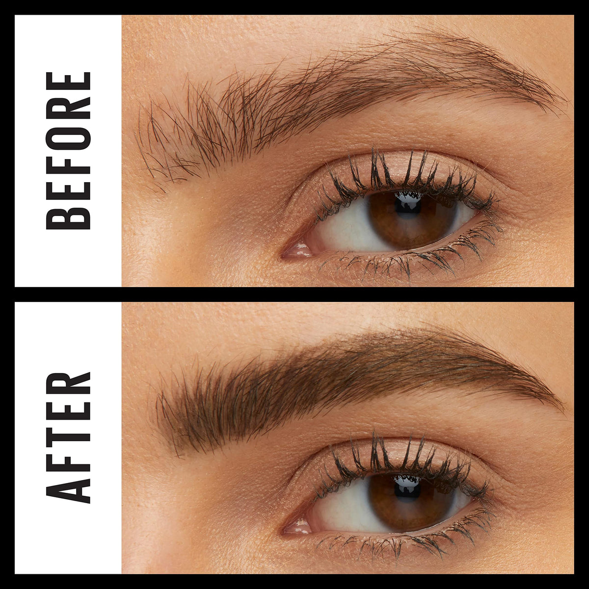 Maybelline TattooStudio ink stroke detail demonstrating Deep Brown natural finish