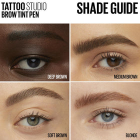 Maybelline pen on vanity with other makeup showing everyday use benefit