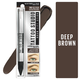 Maybelline brow stick texture closeup illustrating waxy tint for smooth shaping benefit