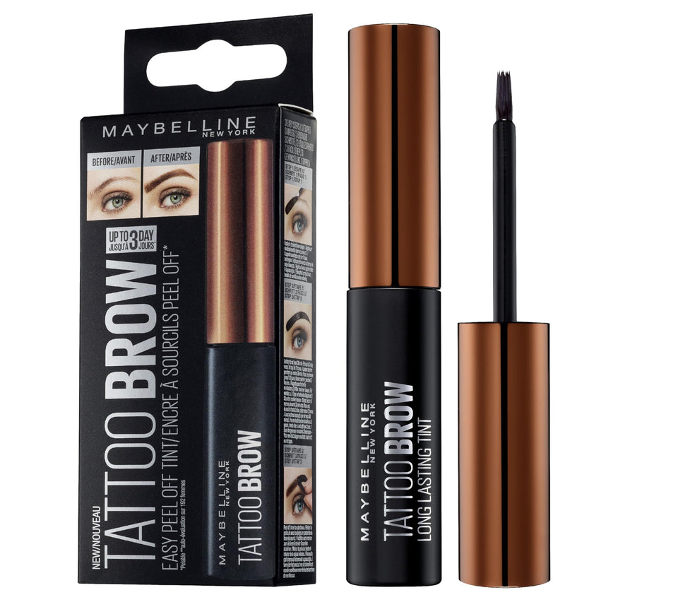 Maybelline Brow Tattoo front packaging showing product and shade label for clear identification