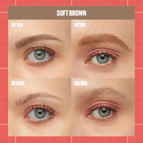 Maybelline model applying Build-A-Brow for fuller natural brows