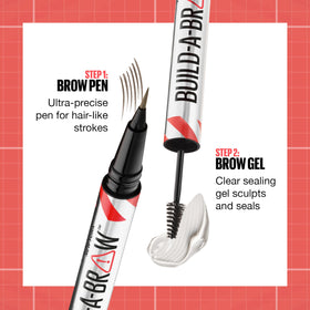 Maybelline Build-A-Brow clear gel brush detail smoothing hairs and locking shape without stiffness