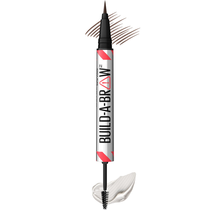 Maybelline Build-A-Brow front packaging showing product and shade Deep Brown for fuller brows