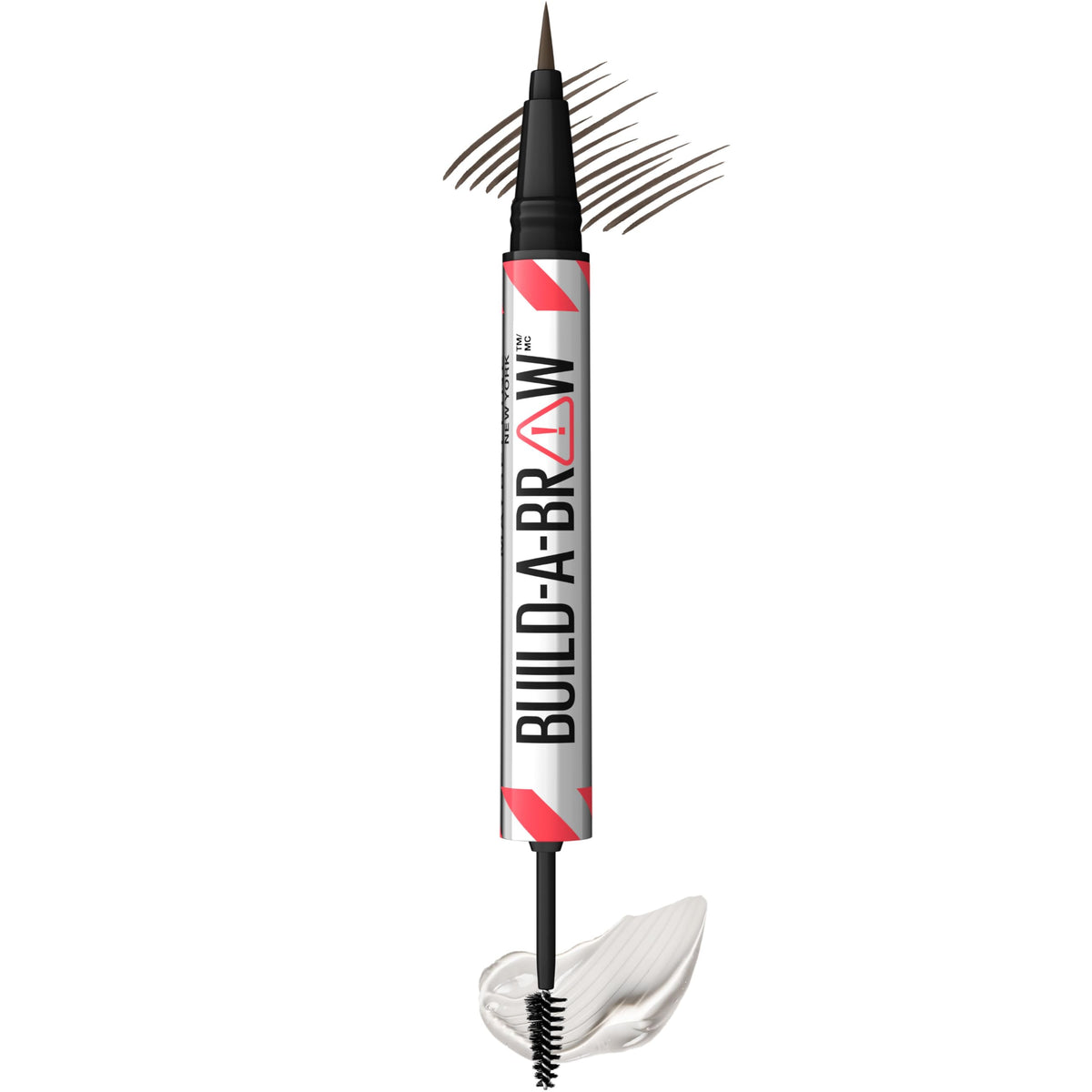 MAYBELLINE front packaging showing product and shade Black Brown benefit natural-looking brows