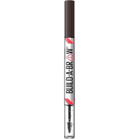 Maybelline Build-A-Brow on a vanity with mirror showing everyday styling and quick morning routine