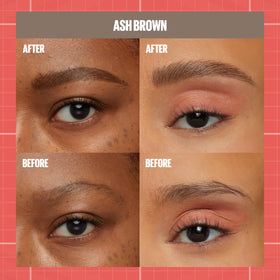 Maybelline Build-A-Brow packaging back label with ingredient and usage info for confident shoppers