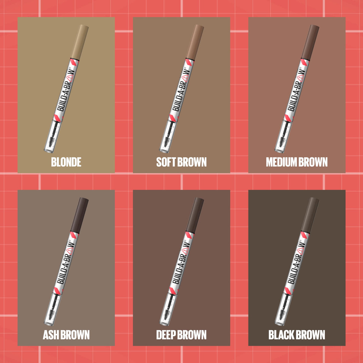 Maybelline Build-A-Brow size comparison in hand showing travel-friendly design and on-the-go convenience