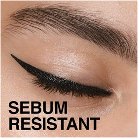 Maybelline cap removed to reveal applicator detail for controlled lines