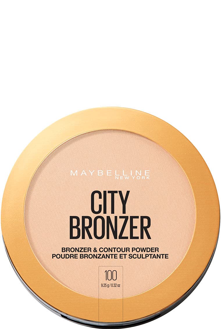 Maybelline compact front view showing brand and sleek packaging benefit portability