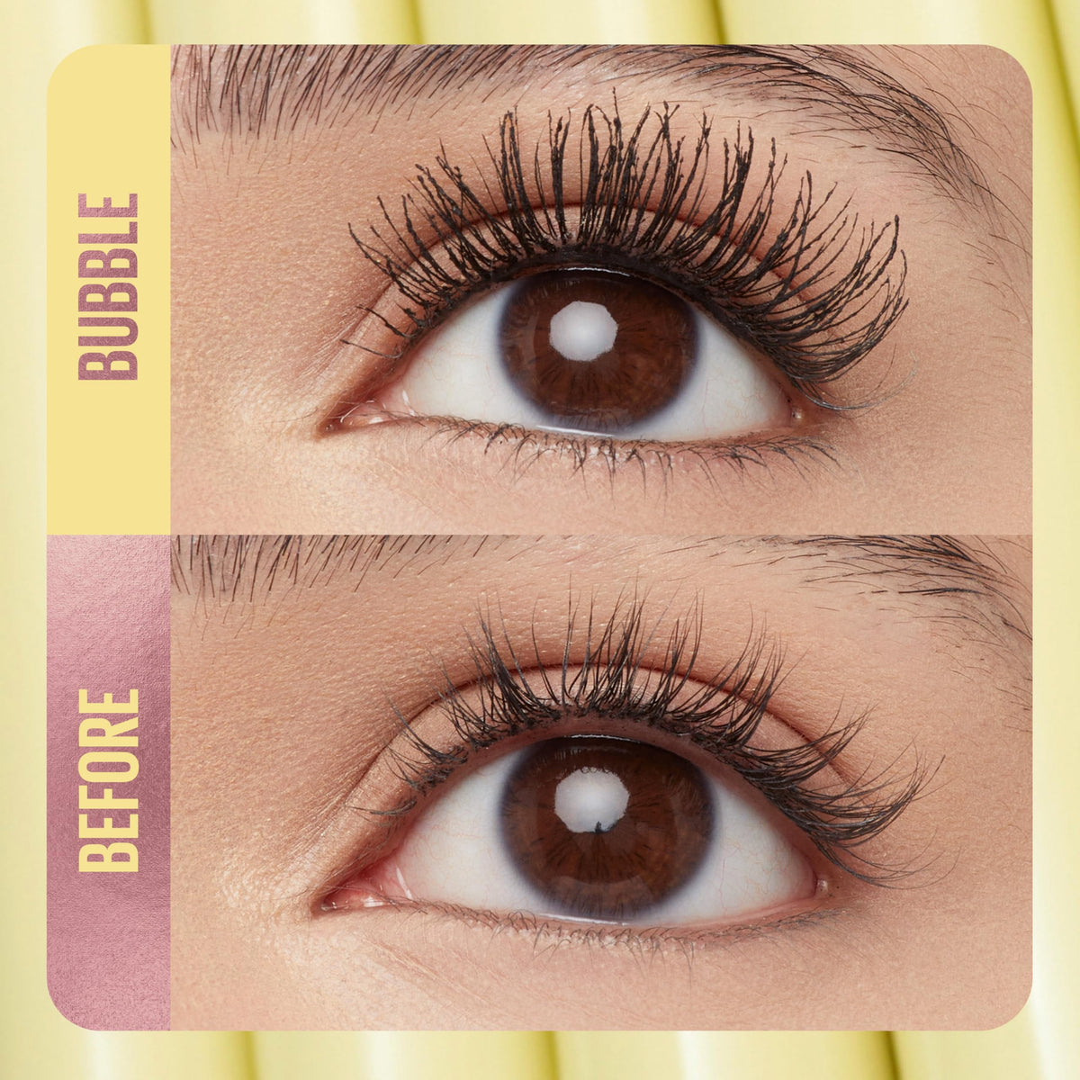 MAYBELLINE close-up of spiral inflator-comb brush delivering precise lash separation