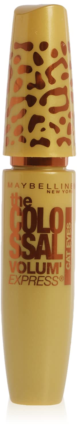 MAYBELLINE tube front view showing glam black shade and volumizing effect