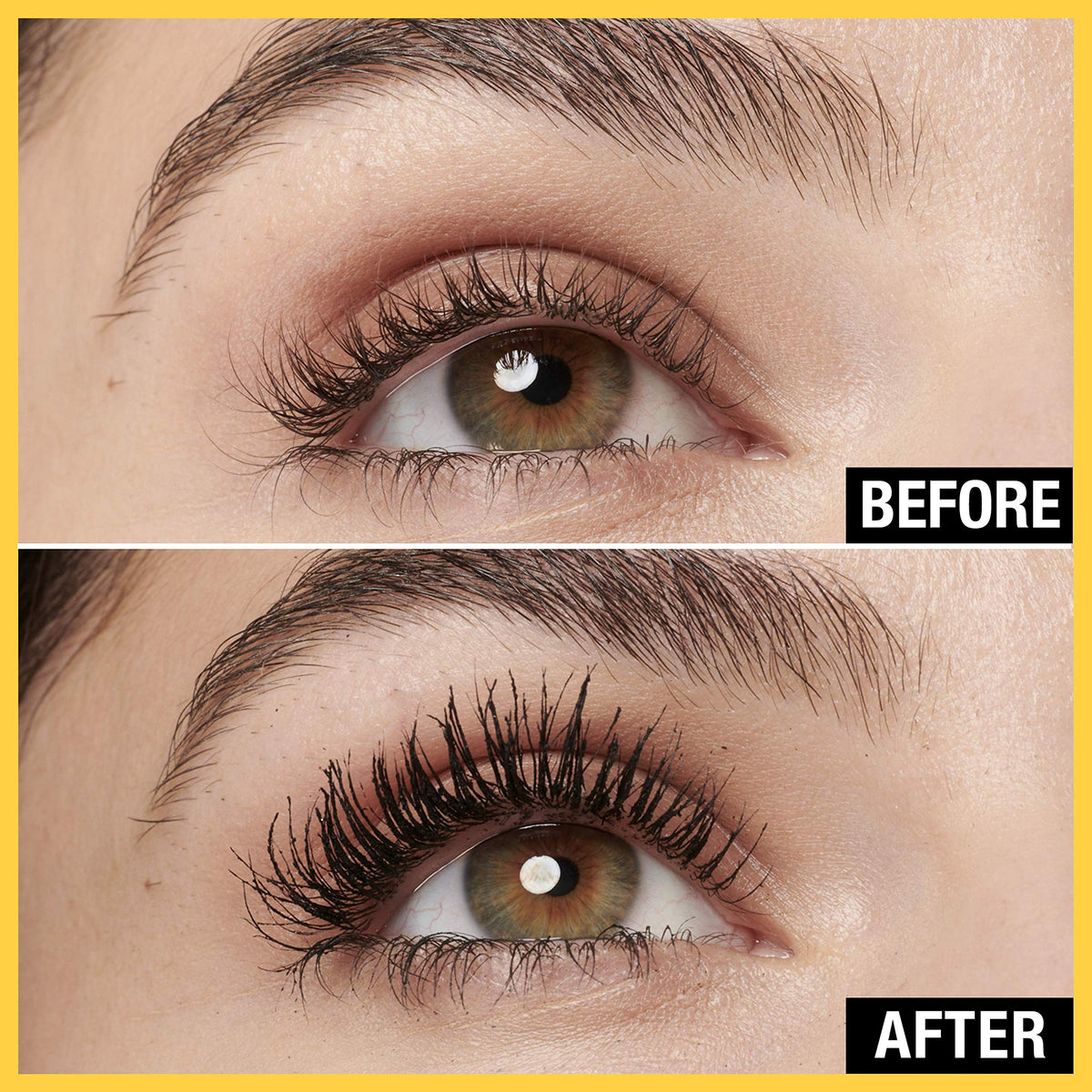 MAYBELLINE mascara applied to lashes adding instant volume and definition