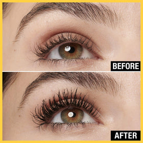MAYBELLINE mascara applied to lashes adding instant volume and definition