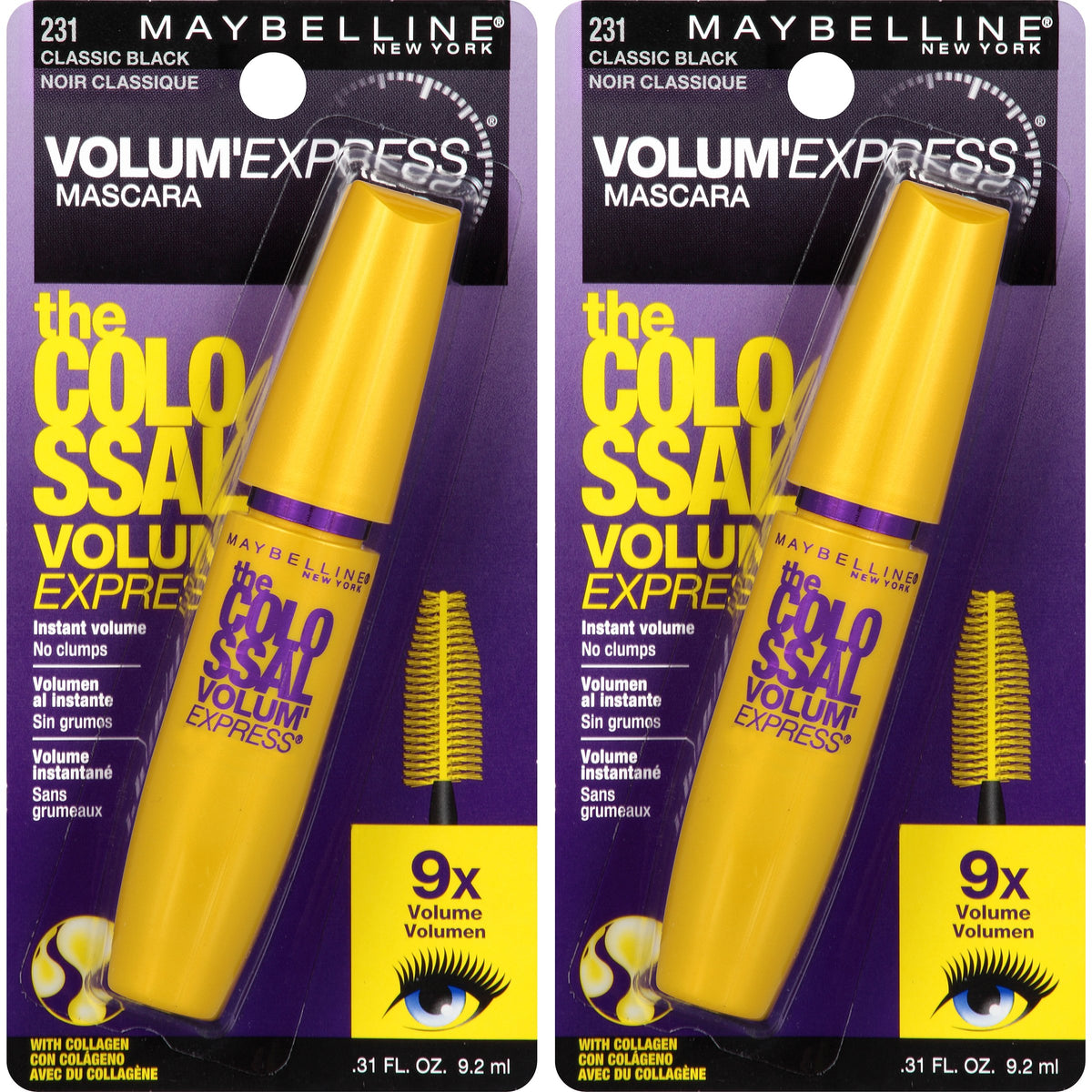 MAYBELLINE Mega brush close-up demonstrating lash separation and build