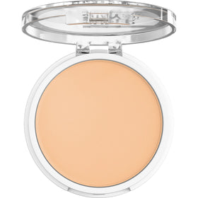 Maybelline compact open with powder pan visible for travel-ready application