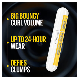 Maybelline Curl ’N’ Bounce wand close-up showing curved brush for lift