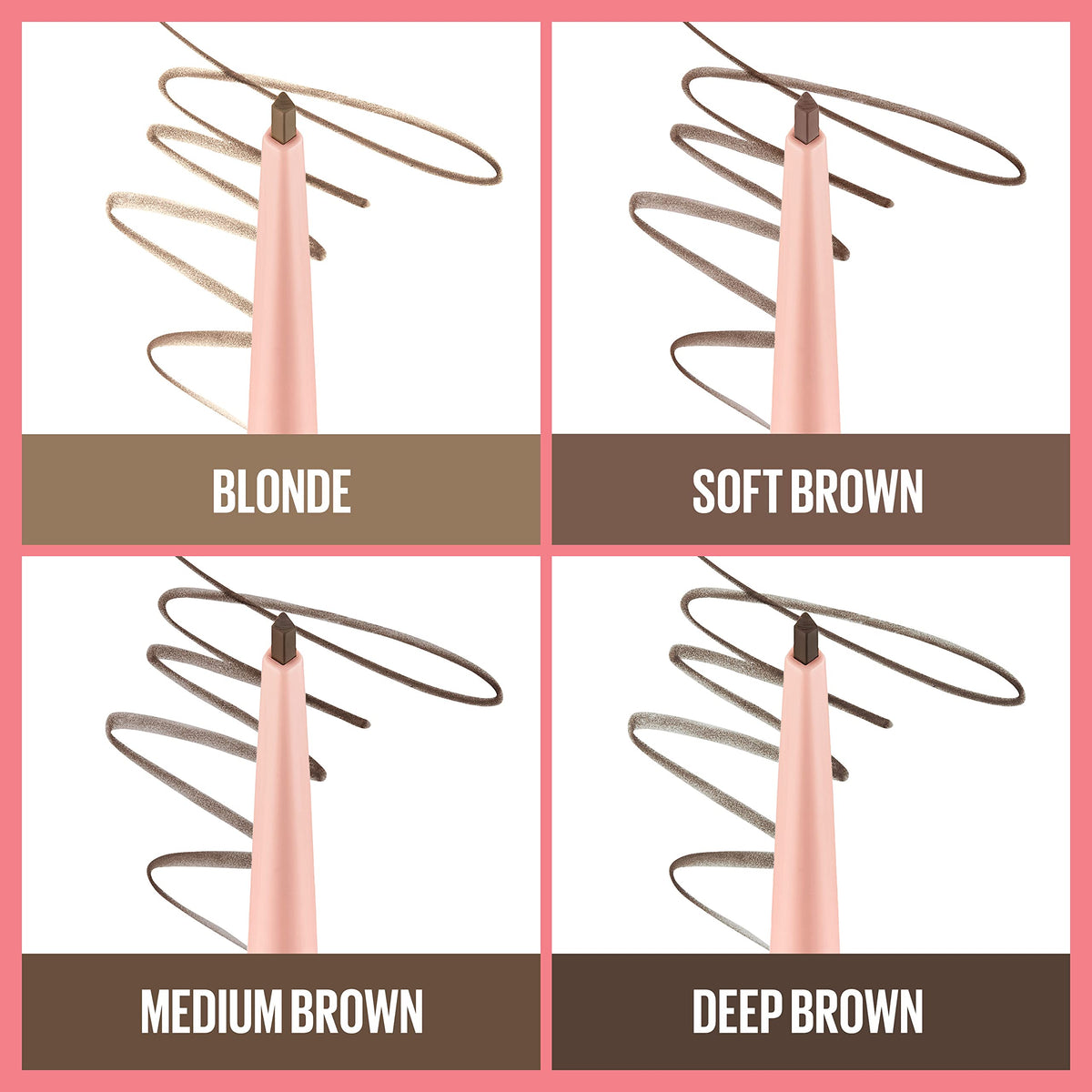 Maybelline Deep Brown swatches on skin showing buildable color and tone match