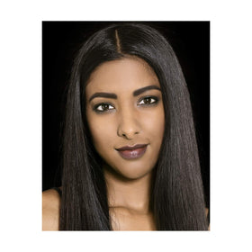 Maybelline deep brown swatch on skin demonstrating buildable color payoff