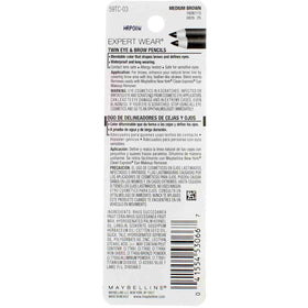 Maybelline sharpened wood pencil showing dual brow and liner use