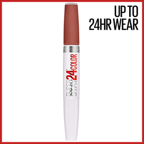 Maybelline dual-ended wand demonstrating color and balm for easy two-step application benefit