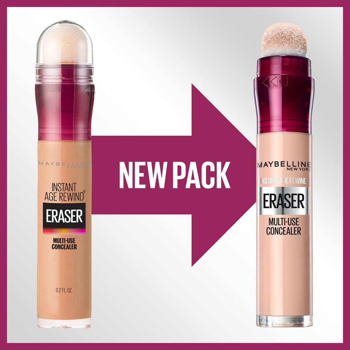 Maybelline concealer inside makeup bag for on-the-go touch-up convenience