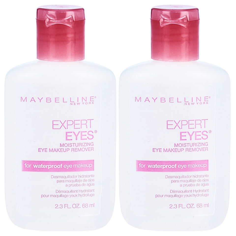 Maybelline bottle front packaging showing label and 2-count value, easy identification and convenience