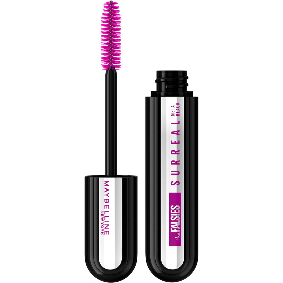 Maybelline Falsies front packaging showing Meta Black tube and bold branding, clear product identity