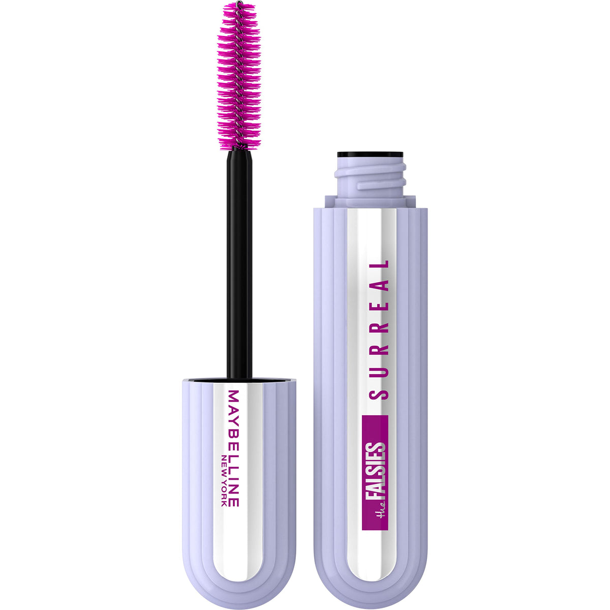 Maybelline tube front packaging showing brand and travel-friendly benefits