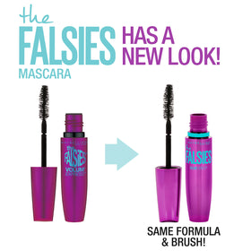 Maybelline mascara swipe showing rich black texture for high-definition lash color