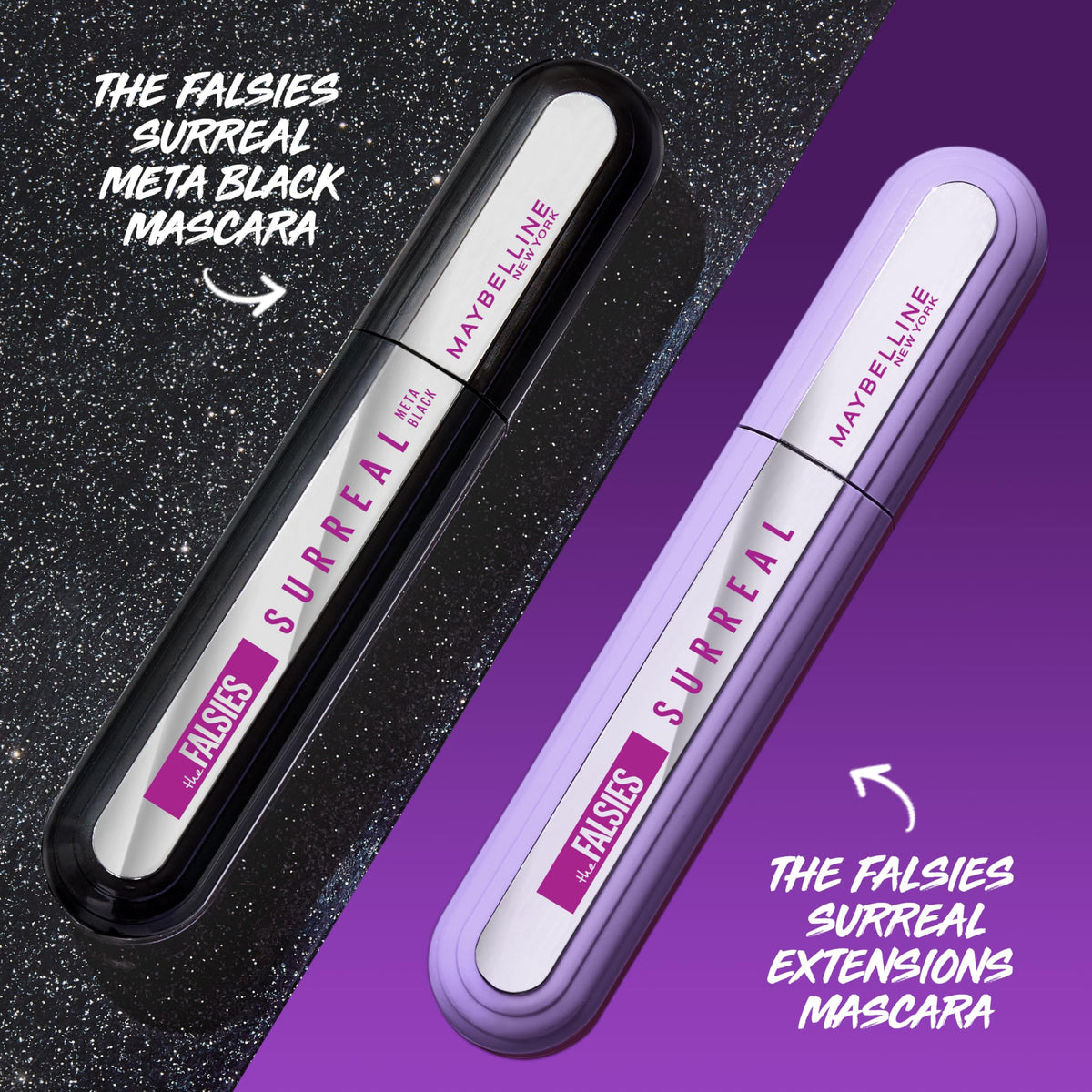 Maybelline tube label and ingredients shot highlighting vegan formula and ophthalmologist-tested benefit