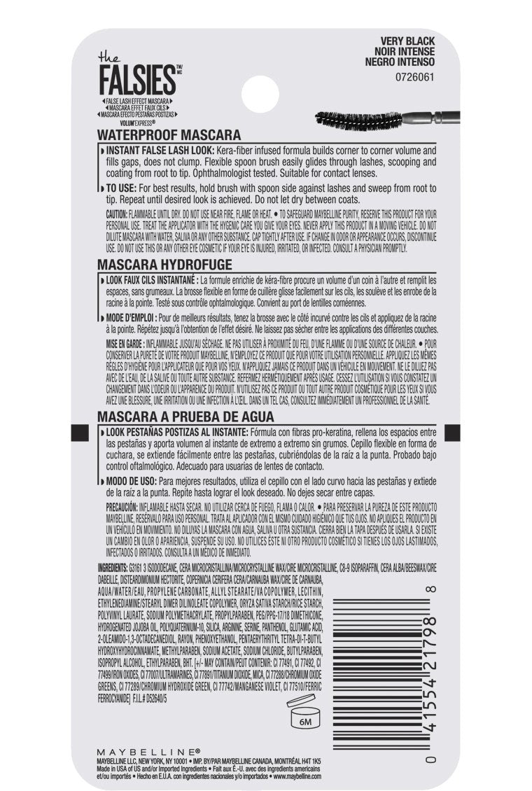 Maybelline flexible wand at angle to reach corner lashes effectively