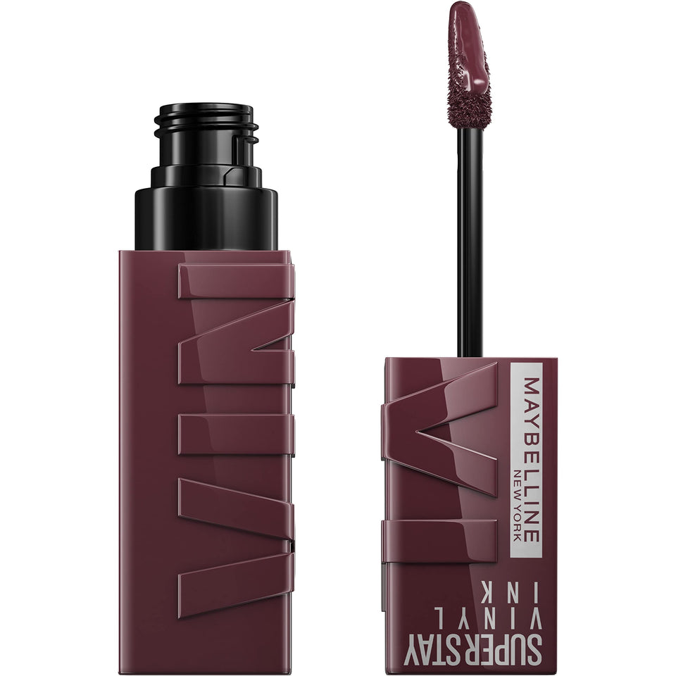 Maybelline Fearless brown front packaging showing tube and branding benefit longwear
