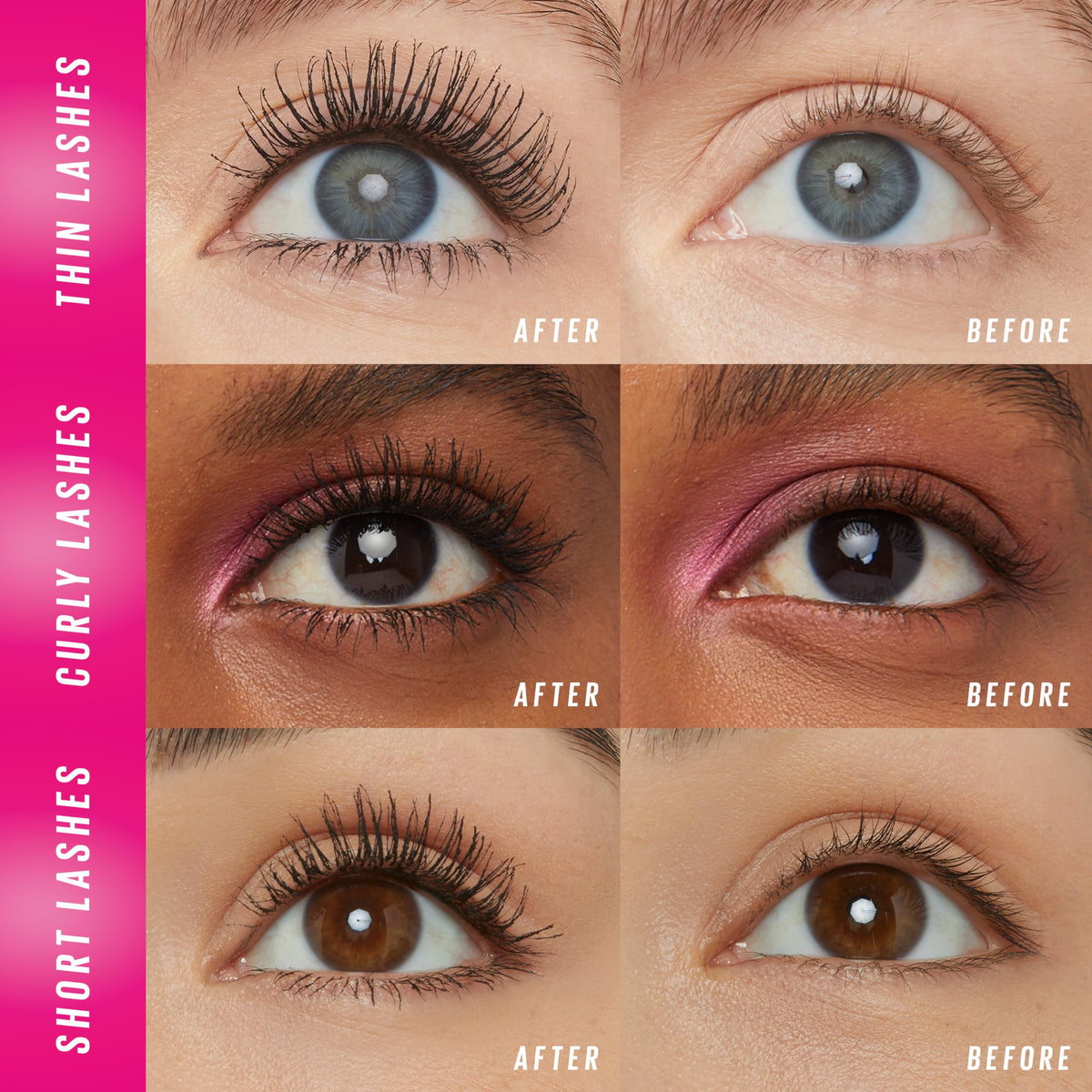 Maybelline Firework brush closeup highlighting SuperSpark bristles for 360° lash separation benefit
