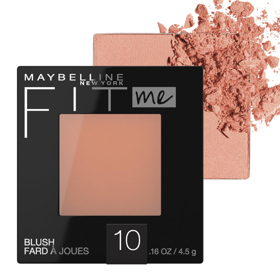 Maybelline Fit Me blush front packaging showing compact and shade name for quick selection