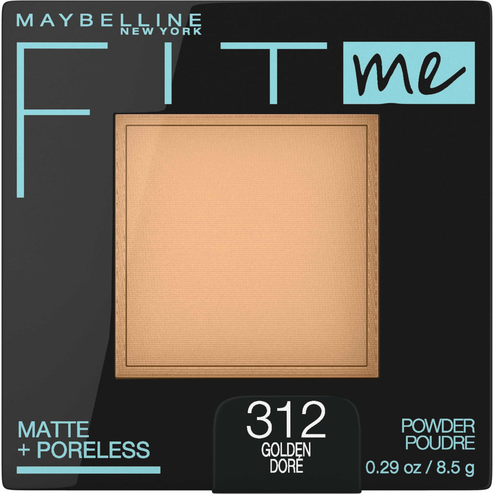 MAYBELLINE compact front view showing sleek case and shade identification benefit