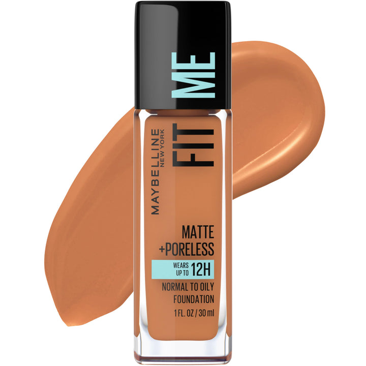Maybelline bottle front packaging showing shade Spicy Brown and easy identification benefit