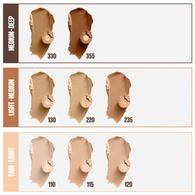 MAYBELLINE Fit Me stick application on cheek illustrating smooth coverage and oil reduction