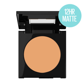 Maybelline Fit Me close-up texture shot highlighting fine, oil-absorbing powder particles
