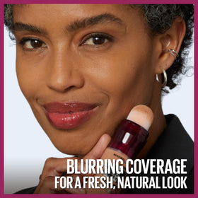 Maybelline foundation staged with cosmetics for effortless morning routine benefit