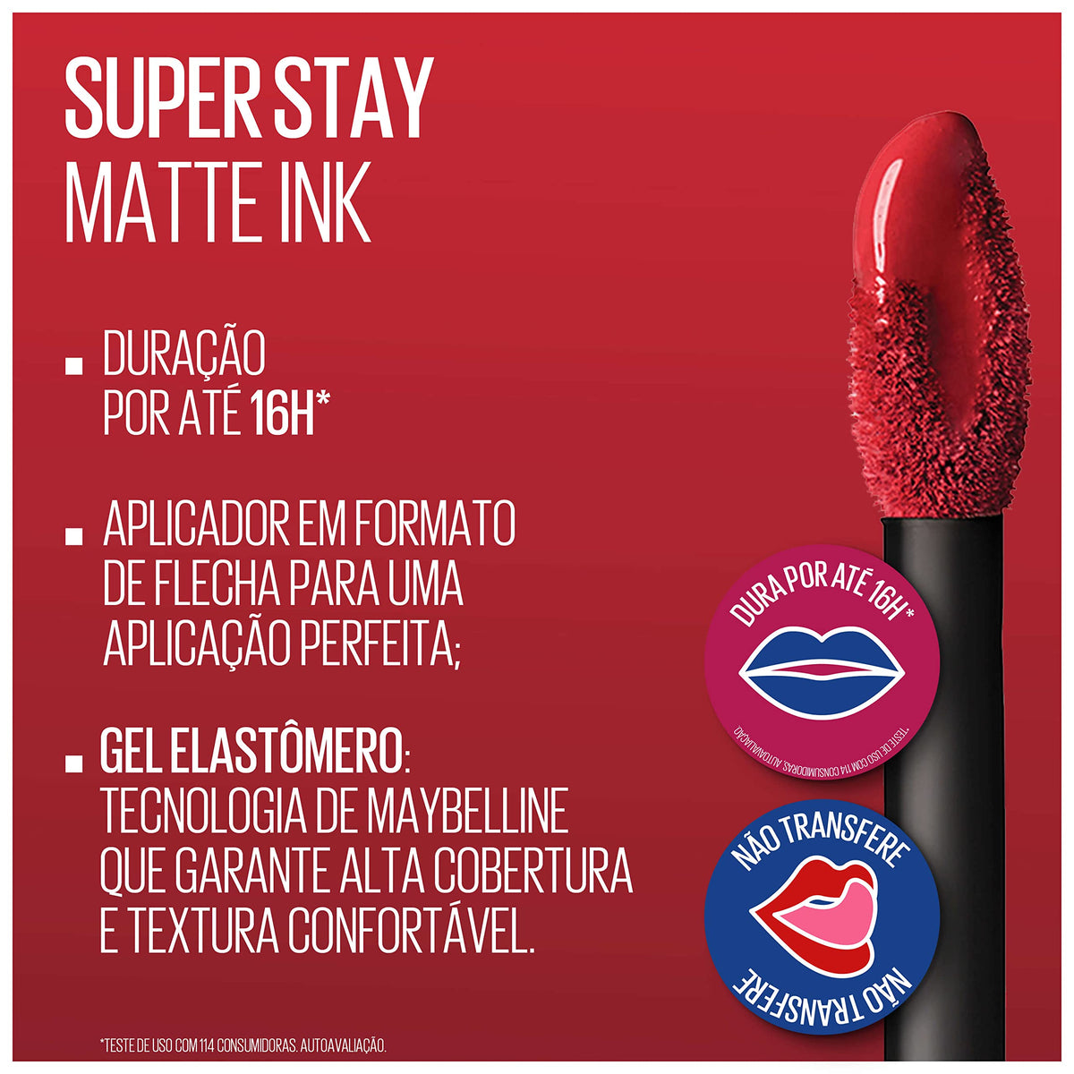Maybelline applicator close-up highlights arrow tip for precise application