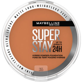 Maybelline compact front view showing shade 355 and matte benefit