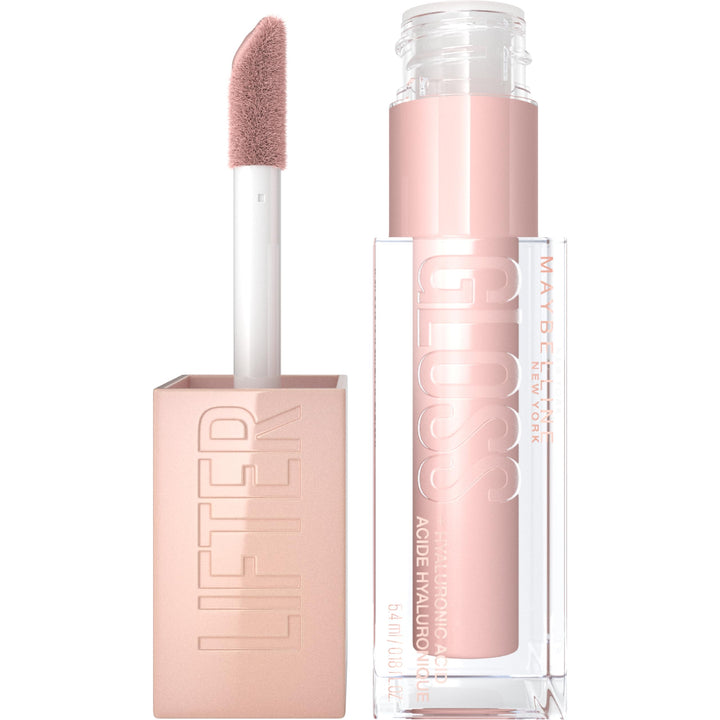Maybelline front packaging of Lifter Gloss Ice showing glossy tube and shade