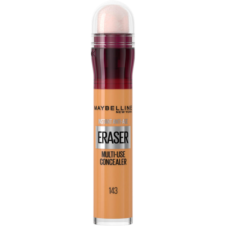 Maybelline front packaging of Instant Eraser 143 shows product and benefits