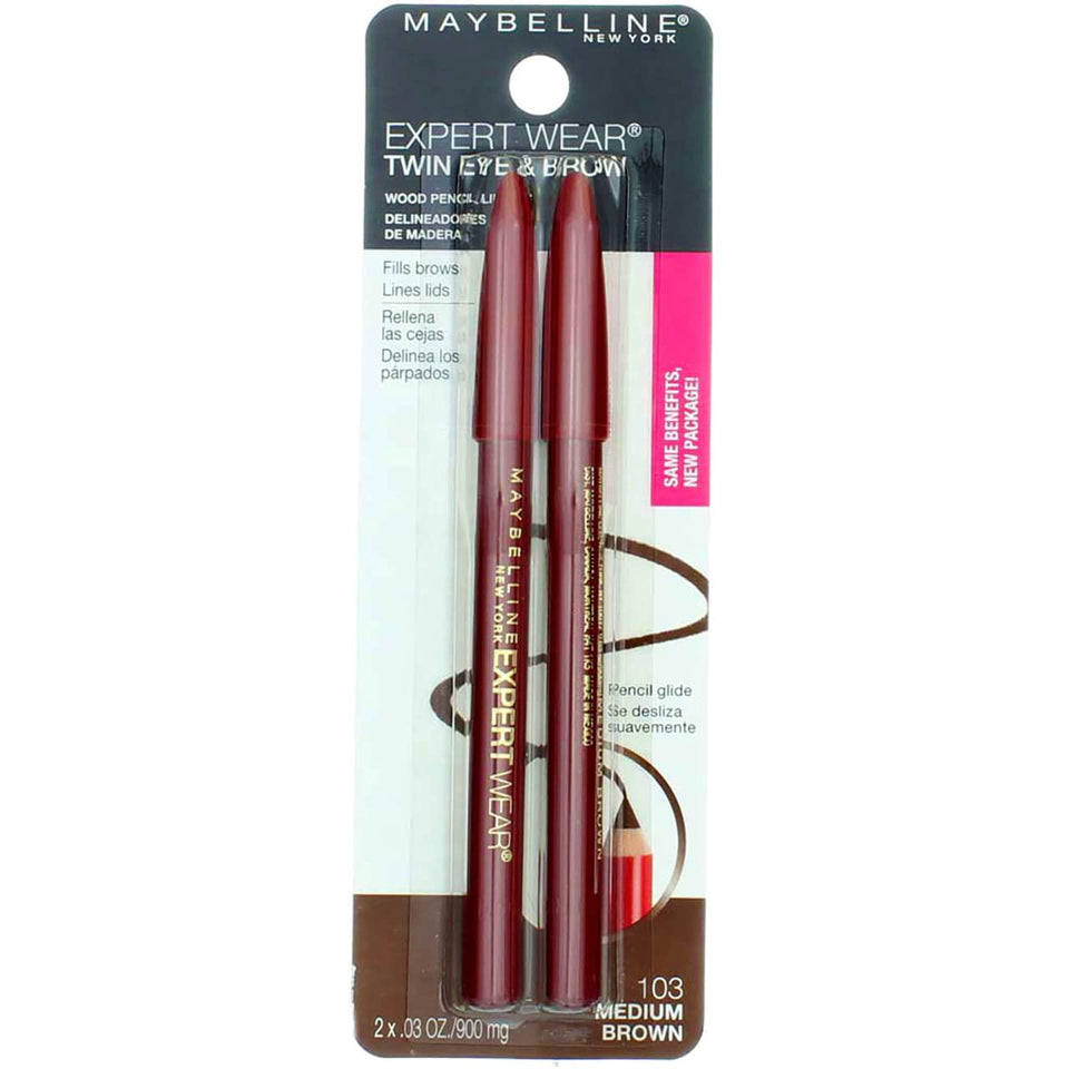 Maybelline front packaging showing six pencils and brand benefit