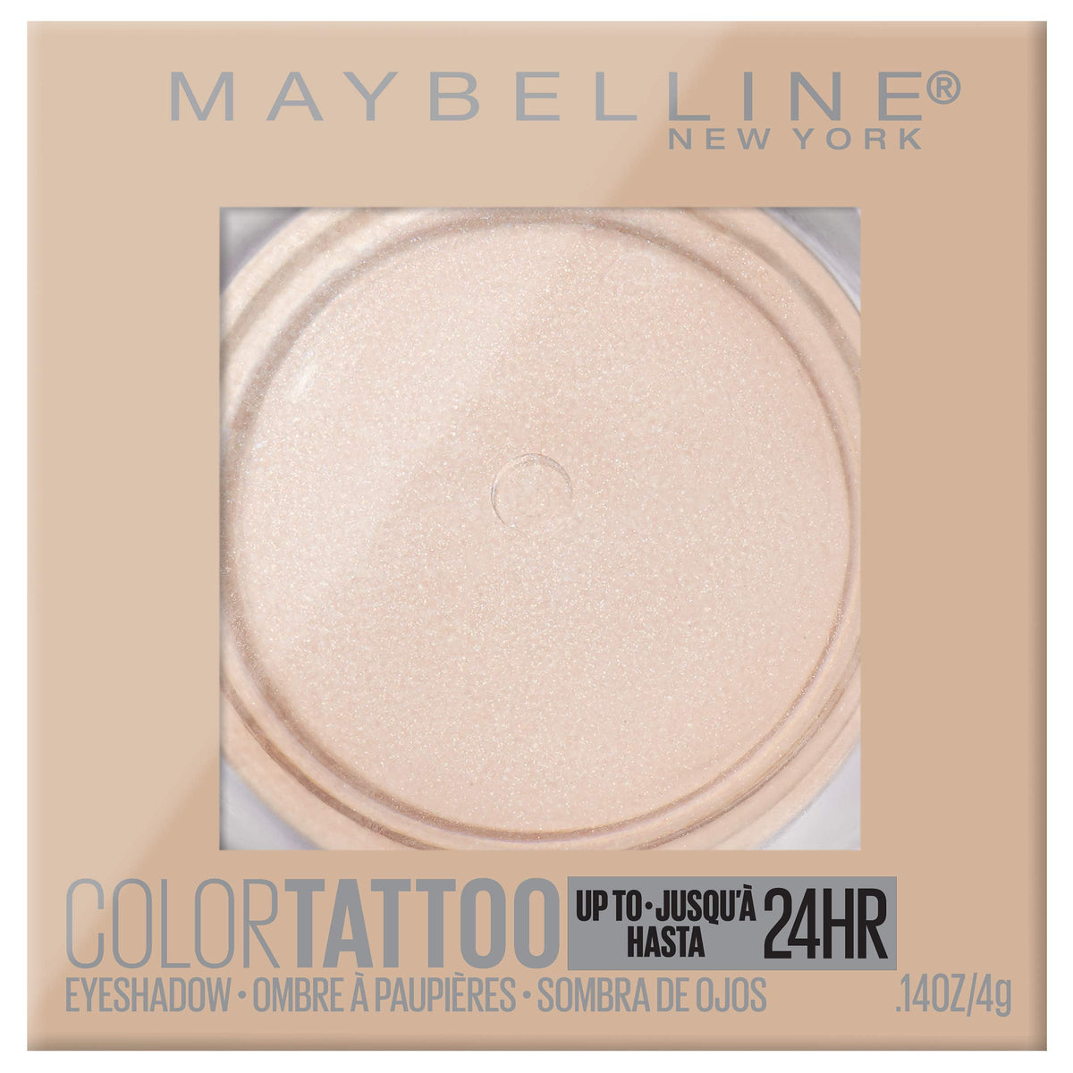 Maybelline front runner packaging front showing pot and label for clear identification and convenience