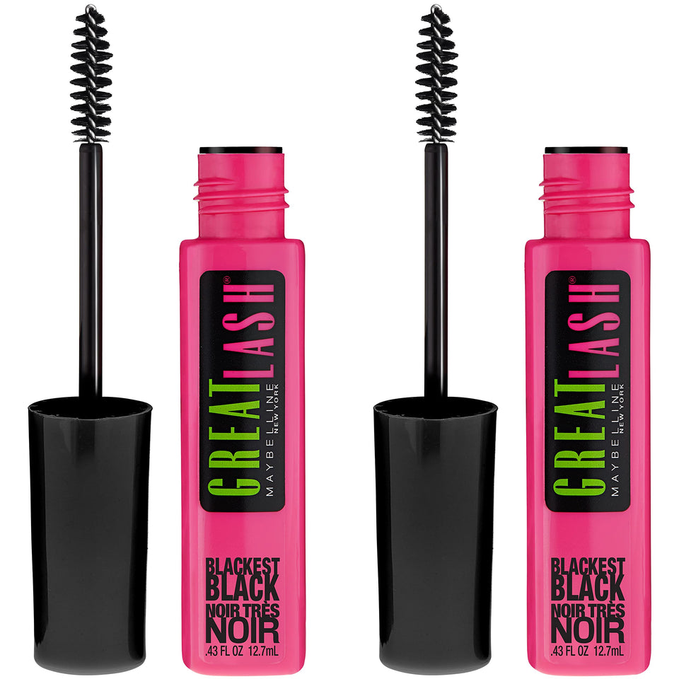MAYBELLINE front packaging showing two mascara tubes and product name benefit