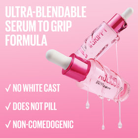 Maybelline Grippy Serum label close-up highlighting 2% niacinamide benefit