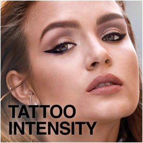 Maybelline product label close-up highlighting formula and wear claims